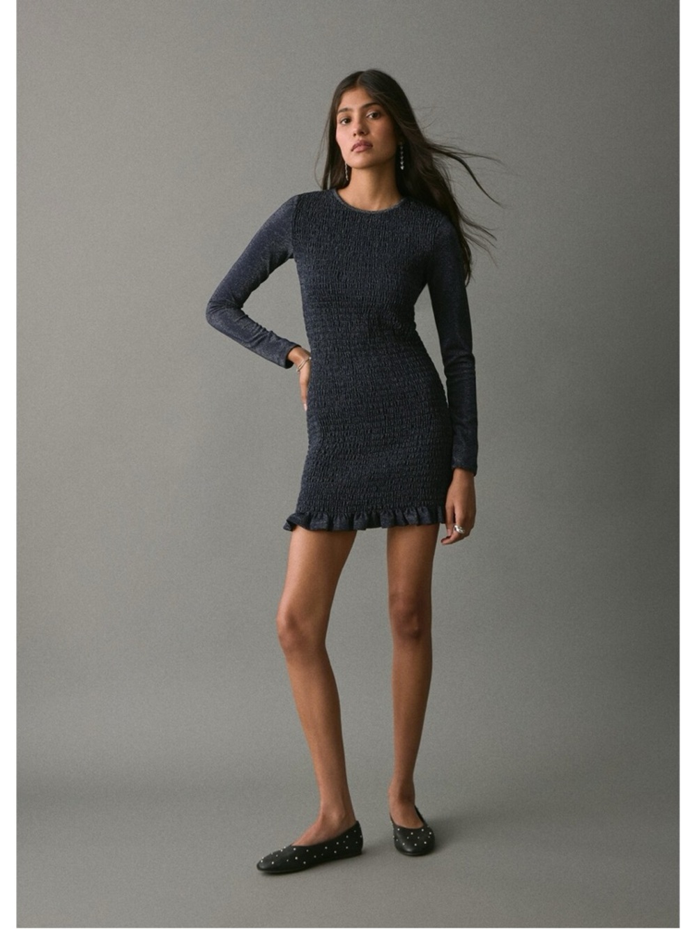 Mango ruched fitted dress NWT